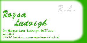 rozsa ludvigh business card